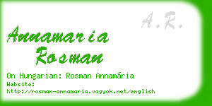 annamaria rosman business card